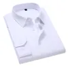 Plus Size 8XL 7XL 6XL 5XL 4XL Mens Business Casual Chemise à manches longues Couleur unie Blanc Noir Coton Social Dress Shirts 201123