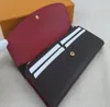 En gros 9 couleurs mode unique zipper pocke hommes femmes portefeuille en cuir dame dames long sac à main avec boîte orange carte 60136 LB81