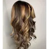 Perucas de renda sem cola 4x4 seda top completo cabelo humano destaque nós branqueados onda solta remy 150 densidade para mulheres preplucked2426768