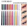 Handaiyan 20 Kolory Eyeliner Gel Wodoodporna Ołówek Nie-Smudca Eyeliner Pen Ultra-Fine Eyeliner Kolorowe oczy Makijaż 360 sztuk / partia DHL