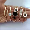 Open manchet Titanium Steel Bangle Rose Gold Silver Mix verschillende stijlen Crystal Strass Sieraden Koreaanse Fashion Charm bangle Fedex gratis