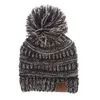 Kinderen gebreide mutsen Kinderen Chunky Skull Caps Winter Kabel Knit Slouchy Haak Hoeden Outdoor Warm Cap 11 Kleuren 50 Stks