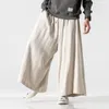 MrGoldenBowl Store Autumn Causal Baggy Pants Chinese Style Draped Cotton Pants Mens Loose Traditional Wide Leg Pants Male 201128