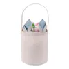 Sublimazione Uova di Pasqua Secchio Festive Fai da te Blank Bunny Basket Orecchie lunghe Coniglio Basket Kids Toy Storage Bag Festival Party Tote Bags