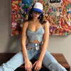 Rapcopter y2k Butterfly Jeans Crop Top Backless Strap Camis Sexy Blue Cute Party Sweats Women Beach Holiday Mini Vest Summer Tee Y220304