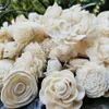 100 stuks Sola houten bloemen bruiloft assortiment voor doe-het-zelvers bruiloften home decor Z1202249F