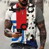 T-shirts pour hommes 2022 Summer Mens surdimensionné Vintage manches courtes Mode Harajuku ethnique Tie-Dye imprimé T-shirts BYCK Marque Vêtements