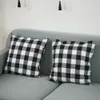 Christmas Buffalo Check Plaid Throw Pillow Covers Cushion Case for Farmhouse Home Decor Red and Black 18 Inch Pillow Case Wholesale