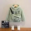 VFOCHI Boy Girl Sweatshirts with Bag Winter Wool Thick Children Hooded Long Sleeves Sweatshirt Unisex Warm Girls 220125