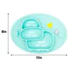 Qshare Baby Silicone Plate Tableware Children Food Feeding Container Placemat Infant Dishes Suction Bowl LJ201019