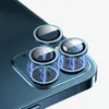iPhone 용 카메라 렌즈 보호기 iPhone 15 14 13 12 Pro Max Metal Ring Glass 카메라 전체 커버 전화 보호 캡