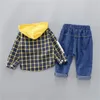 Frühling Herbst Baby Jungen Kleidung Kleidung Sets Lange ärmeln Hoodies Top Hosen Mode Denim Outfits Jungen Anzüge