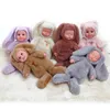 35CM peluche poupée jouet longue oreille robe lapin jouets pour filles mignon dormir souriant bébé Silicone Reborn poupées pour enfants cadeaux F1211