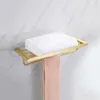 Fırçalanmış Altın Banyo Aksesuarları Havlu Askısı Kağıt Tutucu Sabunluk Tuvalet Fırçası Havlu Bar Diş Fincan Paslanmaz Çelik Donanım LJ201209