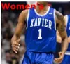 Cousu personnalisé 42 Tyrone Hill 5 Trevon Bluiett 54 Sean O039Mara 55 JP Macura Xavier Musketeers College Hommes Femmes Jeunesse Jersey9612291