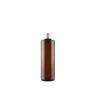 Packing Plastic Bottle Flat Shoulder PET Matte Silver Aluminum Cover With Inner Plug Empty Portable Refillable Cosmetic Packaging Container 250ml