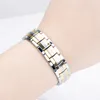 Män Guld Armband Populära Dropshipping Bangles Wrist Charm Germanium Magnetic Health H Power Titanium Armband Smycken