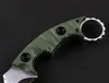 Top Quality Lâmina Fixa Karambit Outdoor Tactical Garra Faca D2 Cetim Lâminas Completa Tang G10 Pega com bainha de couro