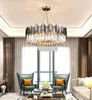 Living room chandelier crystal light luxury post-modern atmosphere home dining room bedroom study light Hong Kong style villa net red lighti