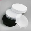 24 x 50 g de voyage vide blanc pot de crème pour animaux de compagnie avec couvercles transparents noirs blancs avec tampon en PE 5/3 oz récipient cosmétique taille du filetage 67 mm bonne qualité