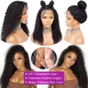 40 tum transparent 360 HD frontal peruk VENDOR RAW BRAZILIAN CULLLY DEEP WAVE 13x4 Spets Front Human Hair Wigs For Black Women7954273
