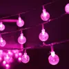 Solar Powered LED String Lights 30 Bulbs Waterproof Crystal Ball Christmas String Camping Outdoor Lighting Garden Holiday Party 8 Modes