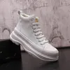 Fashion Flat High-Quality Wedding Dress Shoe Non-Slip Lace-Up Men Sneakers Italian Designe White Breathable Casual Male Outdoor Walking Loafers