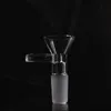 14mm Male Hookah Clear Pyrex Glass Bowl Pieces 3 Types Handle Round Funnel Joint Filter Smoking Tube Water Bong Oil Dab Rigs