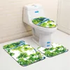 3pcs Purple Ball Flower Banyo ванная комната туалет U Bath Set Non Slip Pad Tapis Salle de Bain Alfombra Bano 200925