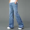Jeans Herren Modis Big Flared Jeans Boot Cut Bein Flared Loose Fit Hohe Taille Männliche Designer Classic Blue Denim Jeans 201116