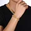 12mm 16-30 pouces Top qualité Bling zircone glacé Miami chaîne cubaine pour hommes femmes Hip hop colliers bijoux