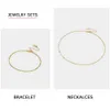 Edelstahl Anhänger Halskette Mit Armbänder Charming Schmuck Sets Für Frauen Einfache Gold Farbe Mode Schmuck Y200323