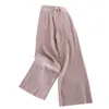 Neploe Inverno Outono de malha de perna larga calças mulheres coreanas sólido pit calças longas elástico lace up calça plus size sweatpants 201106