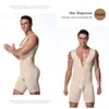 Formewear för män midja tränare body shaper full bodysuit lår trimmer slingrande mantel mage underkläder avfall mage kontroll1568331