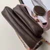 Heet Verkocht Topkwaliteit Luxurys Designers Dames Schoudertassen Mode Lederen Womens Handtassen Klassieke Letter Mens Crossbody Bag met Box M44823