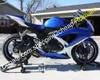 GSXR600 GSXR750 Motorbike Shell voor Suzuki GSXR K8 GSX R 600 750 2008 2009 2010 Blue White Fairing Aftermarket Kit (spuitgieten)