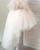 Flower Girls Dresses Square Neck Ruffle Children Birthday Party Dress Custom Made Satin and Tulle Kids Formal Gowns