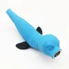 Nouveau Style Coloré Silicone Portable Sea Lions Forme Herbe Sèche Filtre À Tabac Bol En Métal Pipe À Main Fumeur Titulaire De Haute Qualité DHL Gratuit