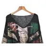 Punk Rock Autumn Fashion V Nurce Hole pusta puls z pełnym rękawem Rozmiar Swater Womens Tops Streetwear Tops 201201