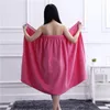 Nya heta kvinnor bad bärbara mikrofiber tyg strand handduk mjuk omslag kjol handdukar super absorberande hem textil 201217