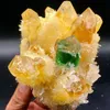 Nuovo ritrovamento giallo blu PhantomQuartz Crystal Cluster MineralSpecime250i