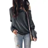 Autumn Winter Sweater Jumper Women Off Schouder trui dames lange mouw warme los gebreide trui trui dames trui 201225