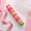 50 pçs/lote bebê meninas doces cores elásticos crianças faixa de borracha hairband scrunchie macaron crianças gravata corda acessórios para o cabelo