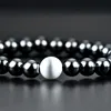 Nouveau blanc pierre chaîne perles bracelets bracelet magnétique hématite Bracelet pour femmes hommes PowerFashion bijoux volonté et cadeau de sable