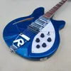 High quality electric guitar, blue paint, high quality electronic instrument, assurance, free delivery