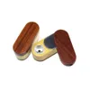 Twist Mouthpiece Wooden Smoking Pipe Foldable Wood Tobacco Pipes Dry Herb with Storage Jar Container