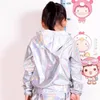 Neue Frühling Herbst Kinder bomber Jacke Bühne Leistung Tragen paillette feminina casaco Fluoreszenz Hip Hop tanz mantel LJ200828