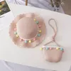 Children Sun Hat Girl Fashion Concise Casual Cute Sweet Breathable Sunscreen Beach Hat Backpack Toddler Girls Accessories 17Y14775685