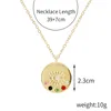 Pendentif oeil oeil d'ange multicouche diamant haut sens incrusté collier de démon femme