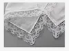 25 cm en dentelle blanche Gaming mince 100 coton serviette femme de mariage cadeau de fête de fête de tissu bricolage bricolage pain blanc mouchoir4614208